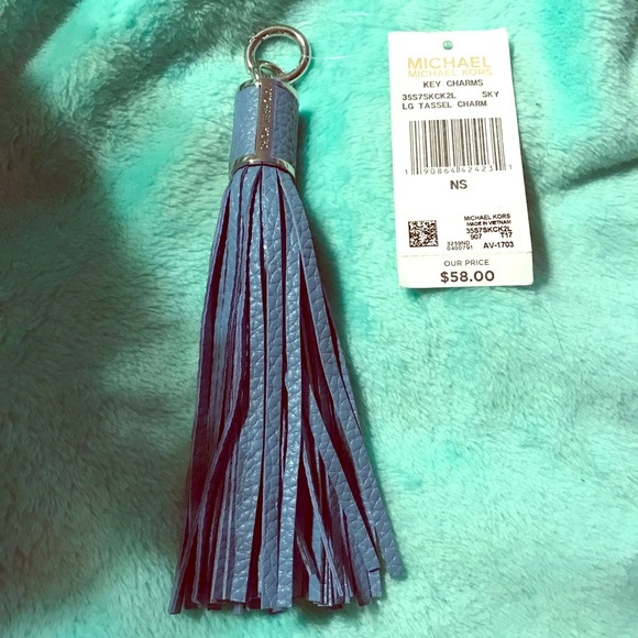 Michael Kors Large Sky Tassel Bag Charm / Keychain/ FOB NWT - Picture 1 of 2